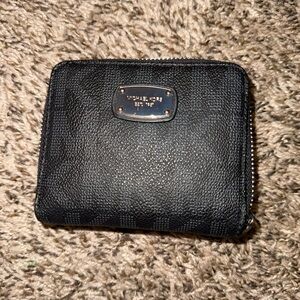 Michael Kors Black Pebbled Leather Wallet